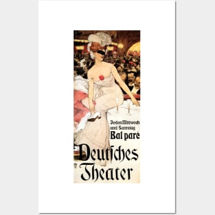 BAL PARE DEUTSCHES THEATER Vintage Advertising Poster by Adolf Munzer Posters and Art